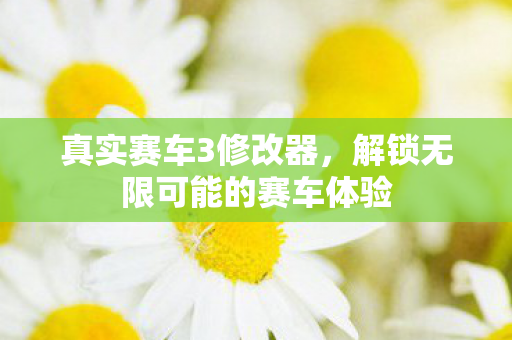 真实赛车3修改器,解锁无限可能的赛车体验 真实赛车3修改器,解锁无限可能的赛车体验