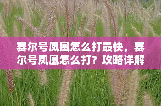 赛尔号凤凰怎么打最快，赛尔号凤凰怎么打？攻略详解