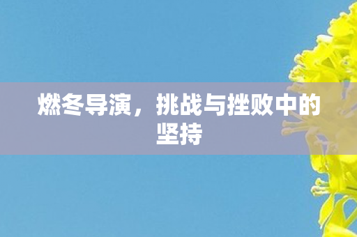 燃冬导演，挑战与挫败中的坚持