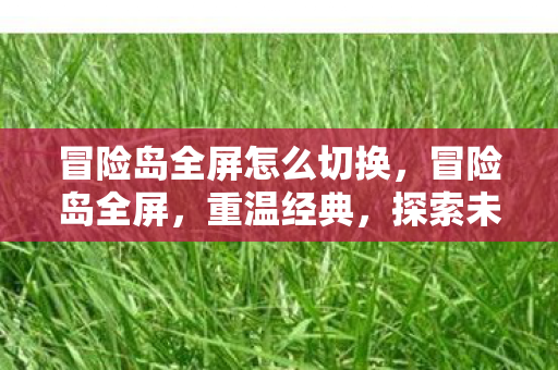 冒险岛全屏怎么切换，冒险岛全屏，重温经典，探索未知