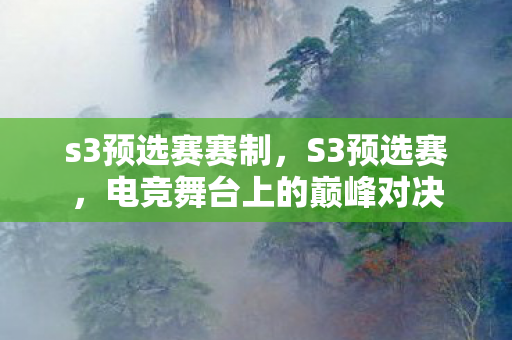 s3预选赛赛制，S3预选赛，电竞舞台上的巅峰对决