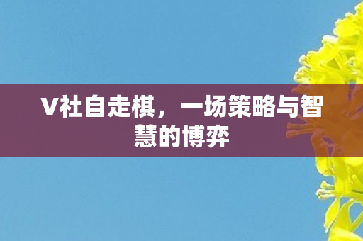 V社自走棋，一场策略与智慧的博弈
