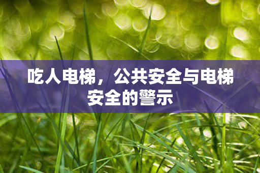 吃人电梯，公共安全与电梯安全的警示