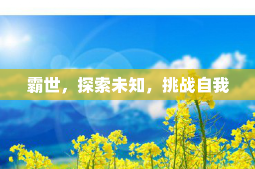 霸世，探索未知，挑战自我