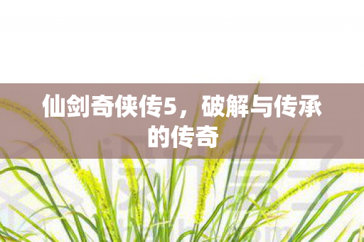 仙剑奇侠传5,破解与传承的传奇 仙剑奇侠传5,破解与传承的传奇