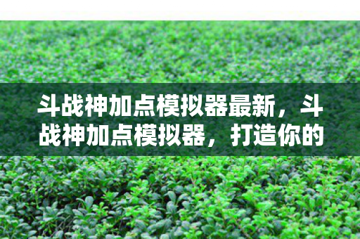 斗战神加点模拟器最新,斗战神加点模拟器,打造你的专属战斗风格 斗战神加点模拟器最新,斗战神加点模拟器,打造你的专属战斗风格