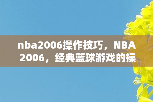 nba2006操作技巧,NBA 2006,经典篮球游戏的操作技巧与回忆 nba2006操作技巧,NBA 2006,经典篮球游戏的操作技巧与回忆