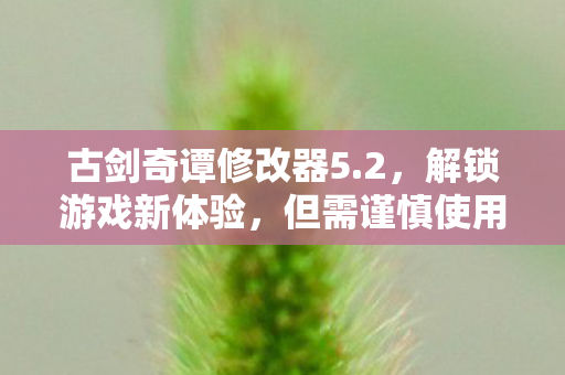古剑奇谭修改器5.2，解锁游戏新体验，但需谨慎使用