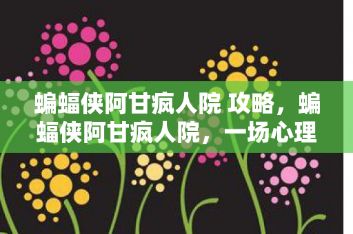 蝙蝠侠阿甘疯人院 攻略，蝙蝠侠阿甘疯人院，一场心理与冒险的奇妙之旅