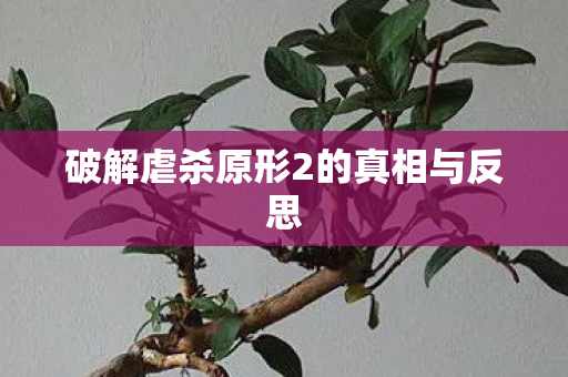 破解虐杀原形2的真相与反思 破解虐杀原形2的真相与反思