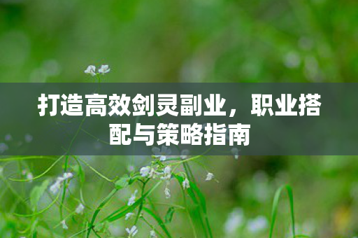 打造高效剑灵副业，职业搭配与策略指南