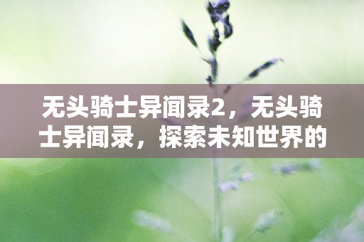 无头骑士异闻录2，无头骑士异闻录，探索未知世界的神秘之旅