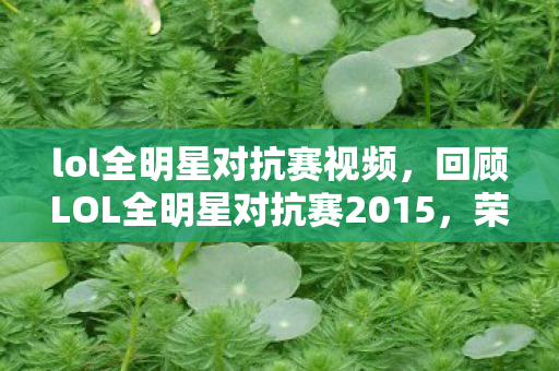 lol全明星对抗赛视频，回顾LOL全明星对抗赛2015，荣耀与梦想的碰撞