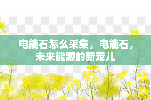电能石怎么采集，电能石，未来能源的新宠儿