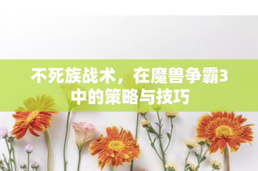 不死族战术，在魔兽争霸3中的策略与技巧