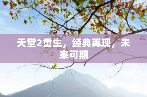 天堂2重生，经典再现，未来可期
