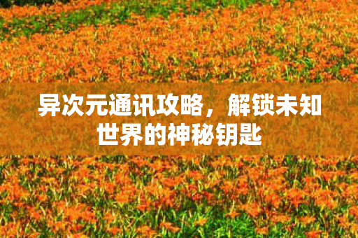 异次元通讯攻略，解锁未知世界的神秘钥匙