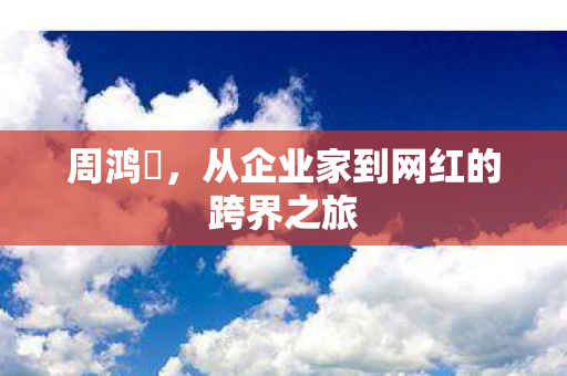 周鸿祎，从企业家到网红的跨界之旅