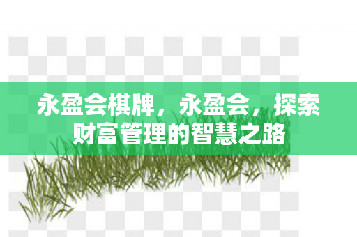永盈会棋牌，永盈会，探索财富管理的智慧之路