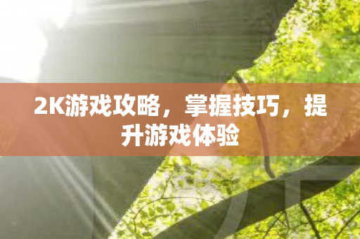 2K游戏攻略,掌握技巧,提升游戏体验 2K游戏攻略,掌握技巧,提升游戏体验