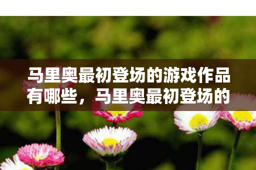 马里奥最初登场的游戏作品有哪些，马里奥最初登场的游戏作品，一段传奇的开始