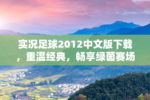 实况足球2012中文版下载，重温经典，畅享绿茵赛场