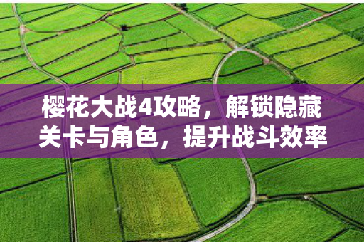 樱花大战4攻略,解锁隐藏关卡与角色,提升战斗效率 樱花大战4攻略,解锁隐藏关卡与角色,提升战斗效率
