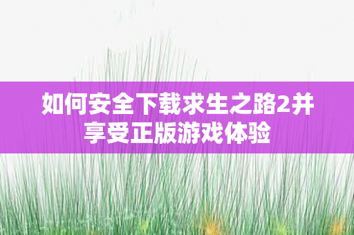 如何安全下载求生之路2并享受正版游戏体验