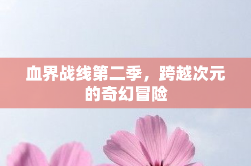 血界战线第二季，跨越次元的奇幻冒险