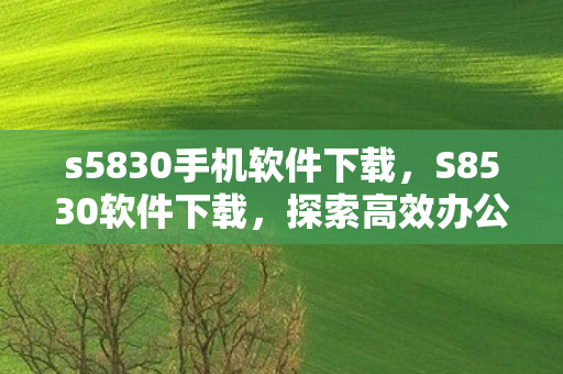 s5830手机软件下载,S8530软件下载,探索高效办公工具的新选择 s5830手机软件下载,S8530软件下载,探索高效办公工具的新选择