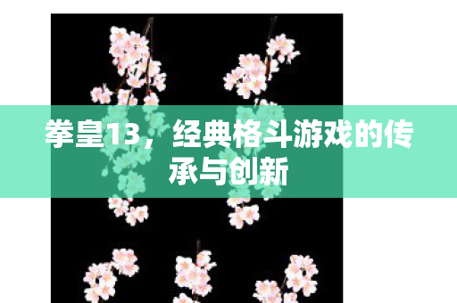 拳皇13，经典格斗游戏的传承与创新
