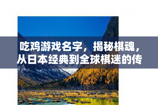 吃鸡游戏名字，揭秘棋魂，从日本经典到全球棋迷的传奇之旅