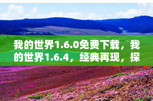 我的世界1.6.0免费下载，我的世界1.6.4，经典再现，探索无限可能