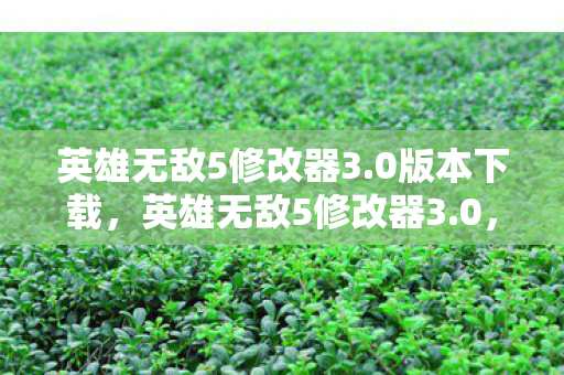 英雄无敌5修改器3.0版本下载,英雄无敌5修改器3.0,解锁无限可能的强大工具 英雄无敌5修改器3.0版本下载,英雄无敌5修改器3.0,解锁无限可能的强大工具