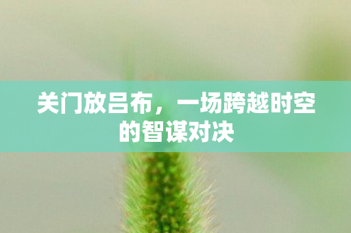 关门放吕布，一场跨越时空的智谋对决