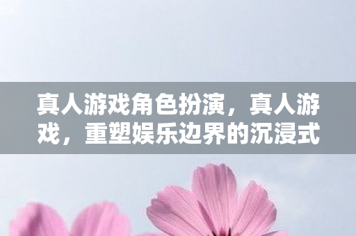 真人游戏角色扮演，真人游戏，重塑娱乐边界的沉浸式体验