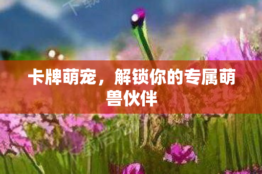 卡牌萌宠，解锁你的专属萌兽伙伴