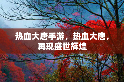 热血大唐手游，热血大唐，再现盛世辉煌