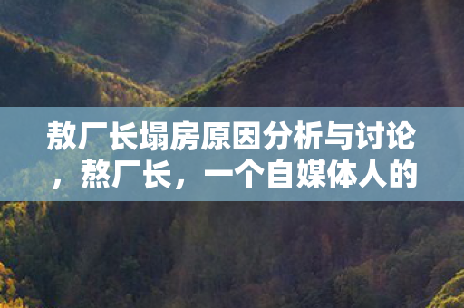 敖厂长塌房原因分析与讨论，熬厂长，一个自媒体人的成长之路