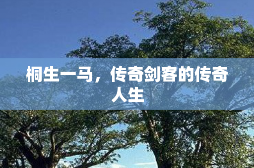 桐生一马，传奇剑客的传奇人生