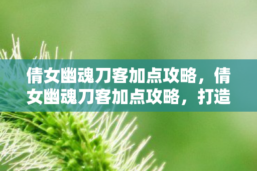 倩女幽魂刀客加点攻略，倩女幽魂刀客加点攻略，打造最强近战输出