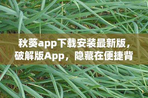 秋葵app下载安装最新版，破解版App，隐藏在便捷背后的风险