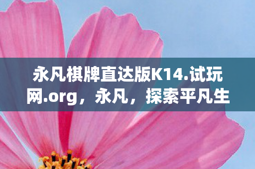 永凡棋牌直达版K14.试玩网.org，永凡，探索平凡生活中的非凡意义