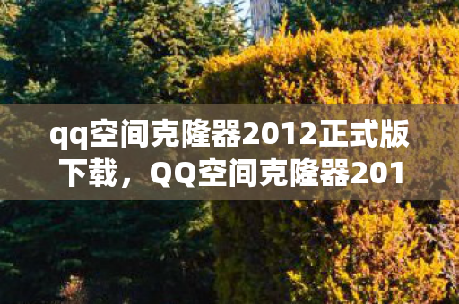qq空间克隆器2012正式版下载，QQ空间克隆器2013正式版，打造个性化社交空间的新利器