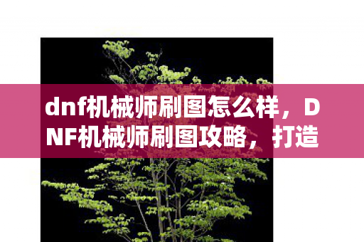 dnf机械师刷图怎么样，DNF机械师刷图攻略，打造高效战斗机器