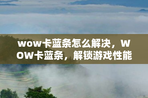 wow卡蓝条怎么解决,WOW卡蓝条,解锁游戏性能优化的秘密 wow卡蓝条怎么解决,WOW卡蓝条,解锁游戏性能优化的秘密