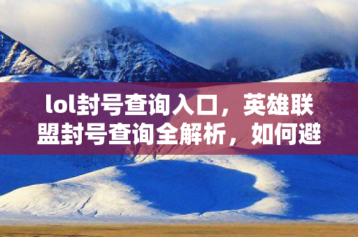 lol封号查询入口,英雄联盟封号查询全解析,如何避免与解决封号问题 lol封号查询入口,英雄联盟封号查询全解析,如何避免与解决封号问题