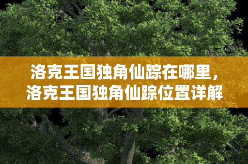 洛克王国独角仙踪位置详解图片