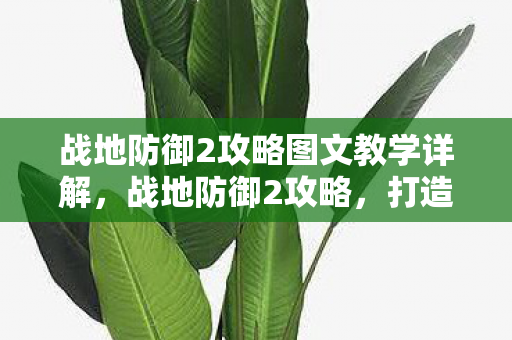 战地防御2攻略图文教学详解,战地防御2攻略,打造无敌防线,称霸战场! 战地防御2攻略图文教学详解,战地防御2攻略,打造无敌防线,称霸战场!