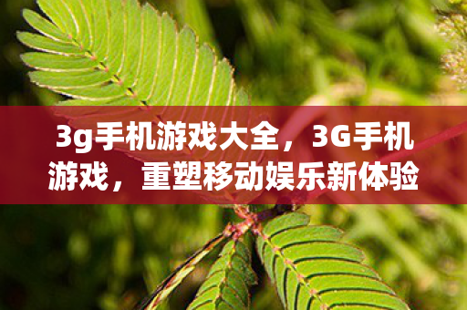 3g手机游戏大全,3G手机游戏,重塑移动娱乐新体验 3g手机游戏大全,3G手机游戏,重塑移动娱乐新体验
